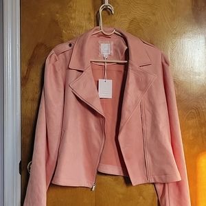 Vegan Suede Moto Jacket